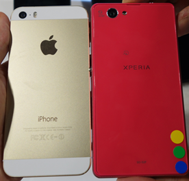 ntt-docomo-sony-xperia-z1f-so-02f-white-iphone-5s-gold-back