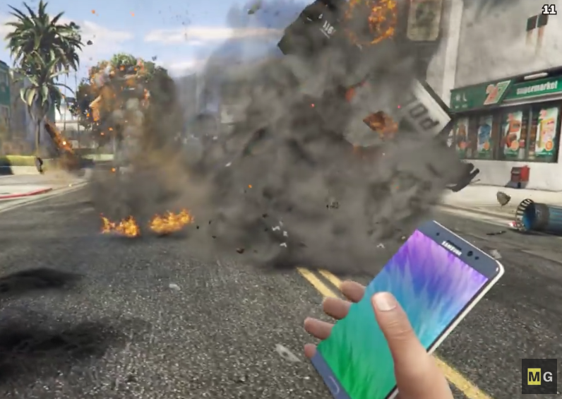 Mod do GTA 5 usa Galaxy Note 7 para explodir carros