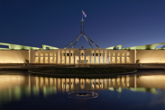 Australia-Government-Parliament_House_at_dusk,_Canberra_ACT