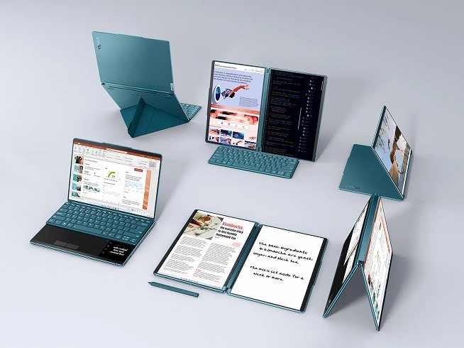 レノボ、13.3インチ×2画面のド変態ノートPC「Yoga Book 9i」発表 