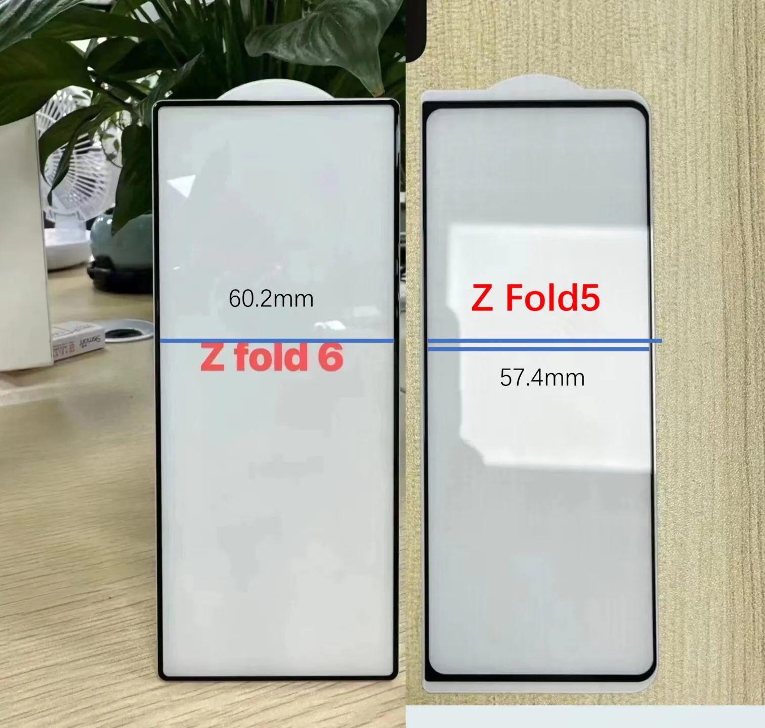 Galaxy Z Fold6の外側ディスプレイ用プロテクターの写真が流出、現行から仕様変更か