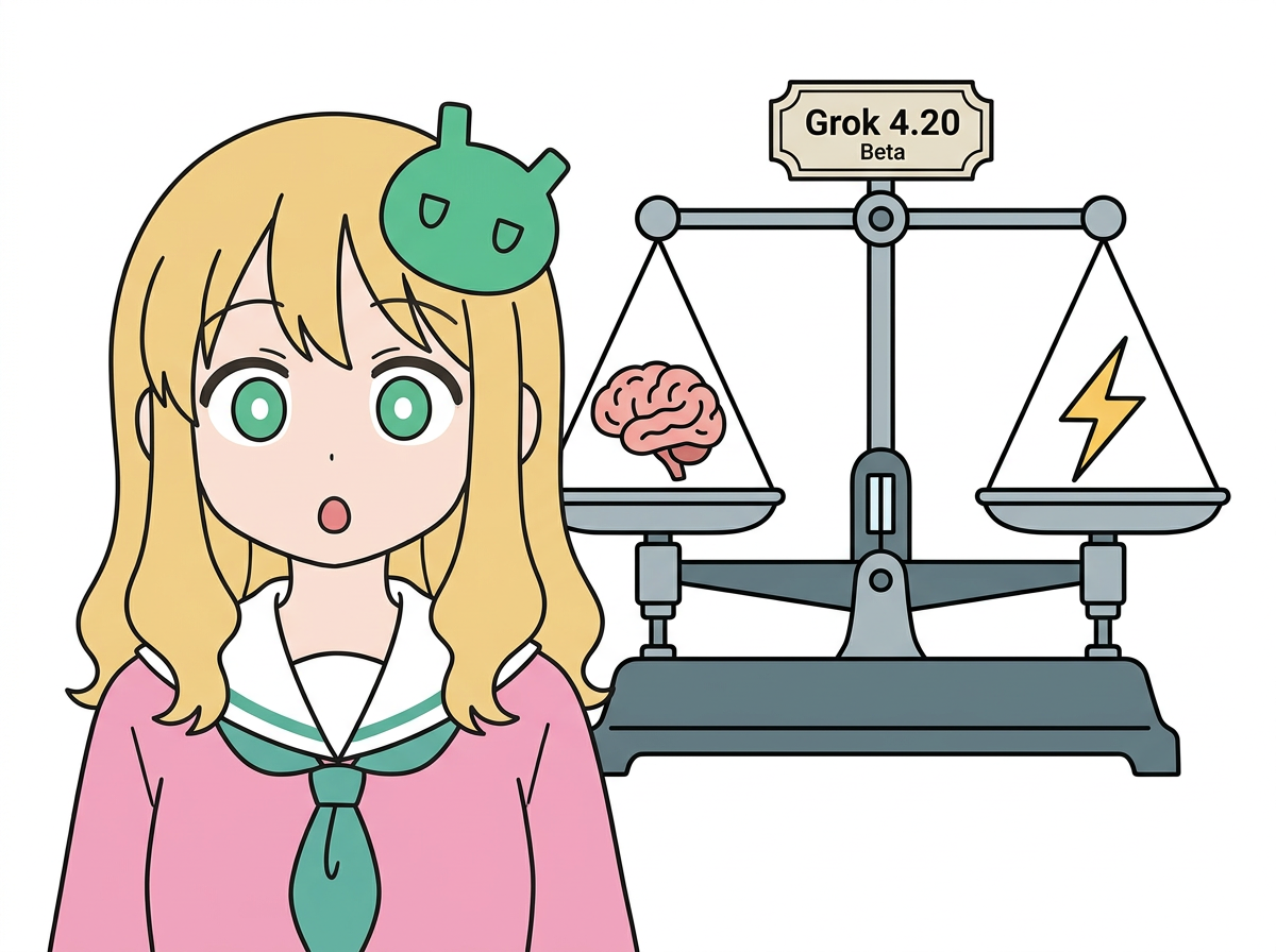 2026-03-13 xAI Grok 4.20 Beta公開知能GPT-5.2級で速度Sonnet4.6の5倍 xai-grok-4-20-beta-intelligence-score-48