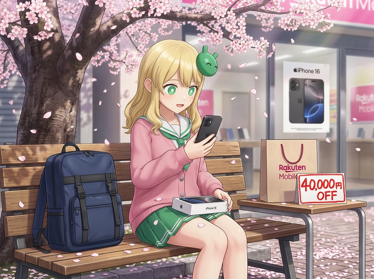 楽天モバイル18歳まで向けiPhone新生活応援最大40000円相当おトク