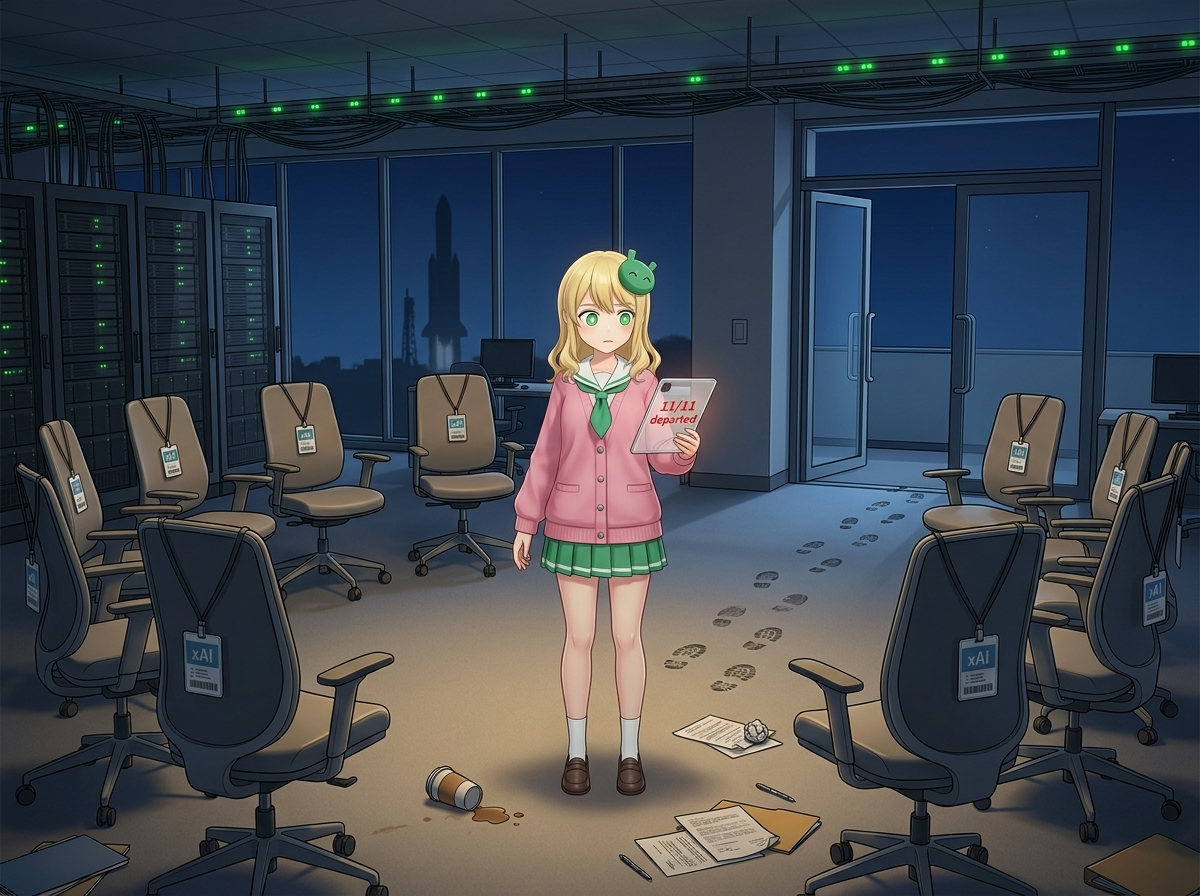 xAI共同創業者が全員離脱、SpaceX傘下で再構築へ