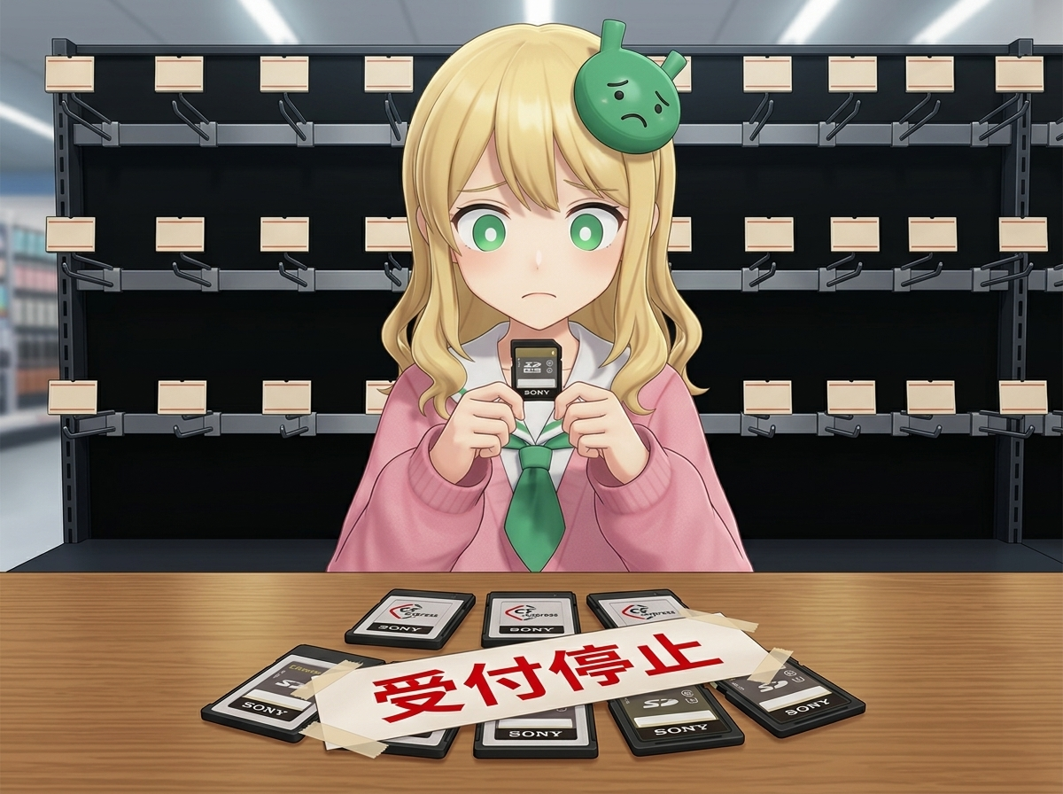 ソニーがメモリーカードのほぼ全製品を受注停止、深刻なメモリ不足が背景