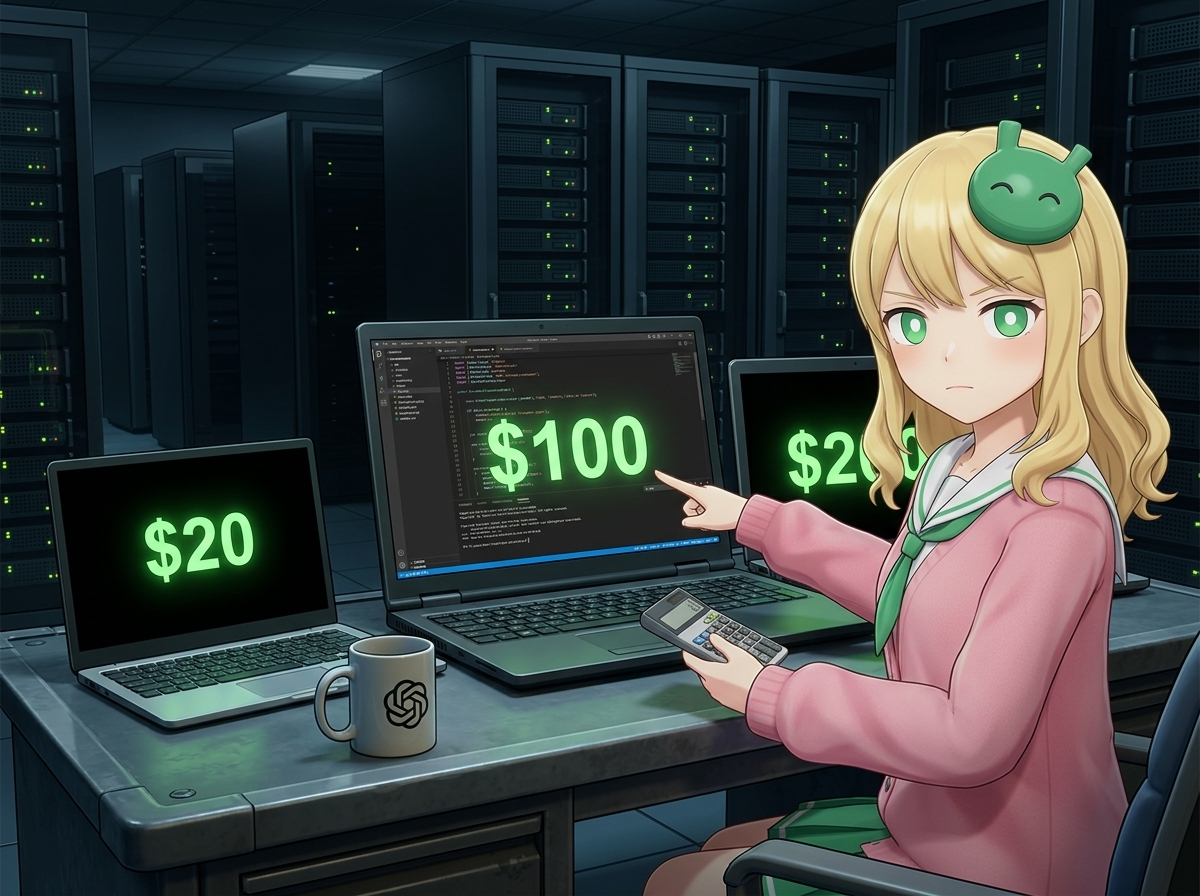 OpenAIがChatGPT Pro新プラン100ドル月額導入Codex利用5倍