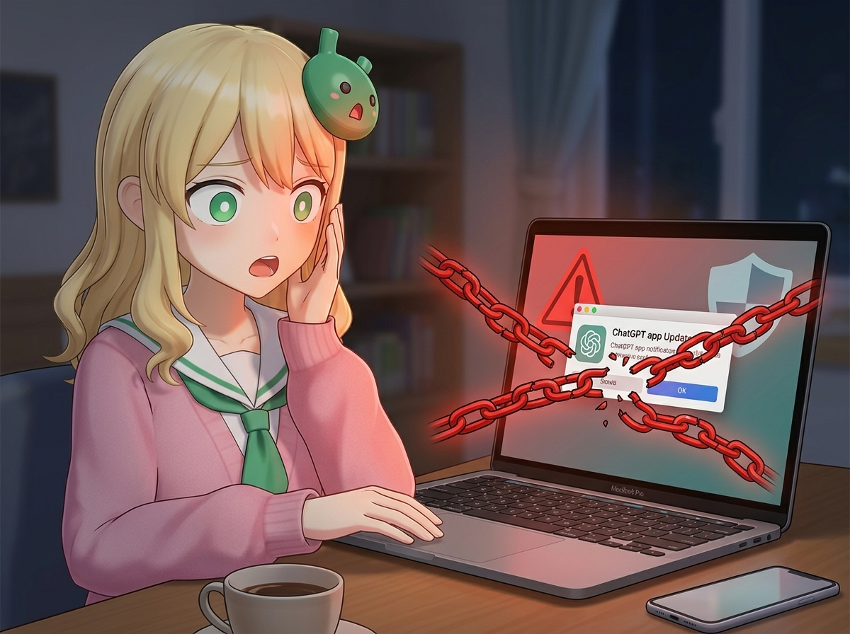 OpenAI-Mac向けChatGPTやCodexアプリの更新を呼びかけ