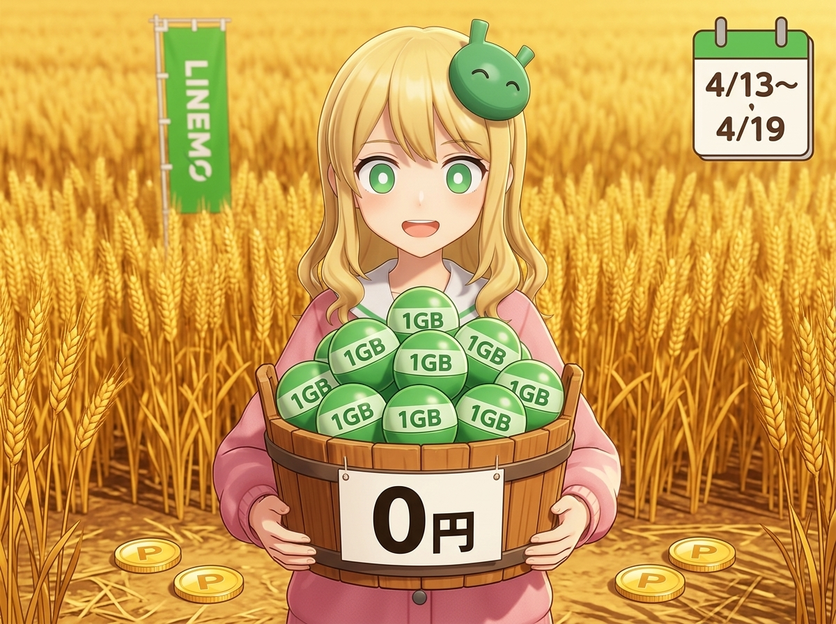 LINEMO週穫祭4月第2弾データ10GB増量キャンペーン4月19日まで