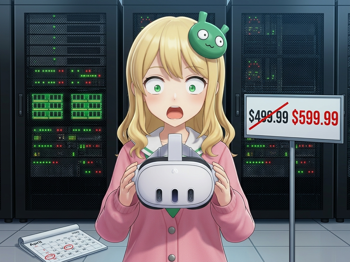 Meta Quest 3が100ドル値上げ RAM不足が原因
