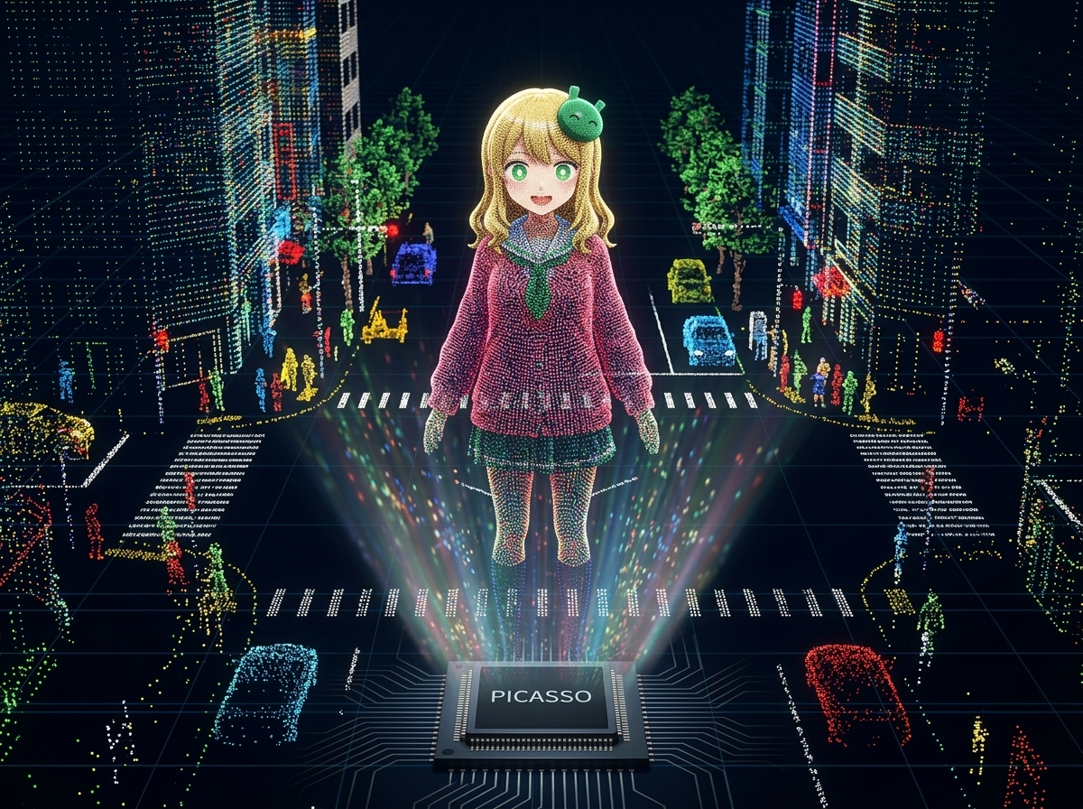 Hesaiが世界初のフルカラーLiDARチップ発表4320ch 4K相当認識対応