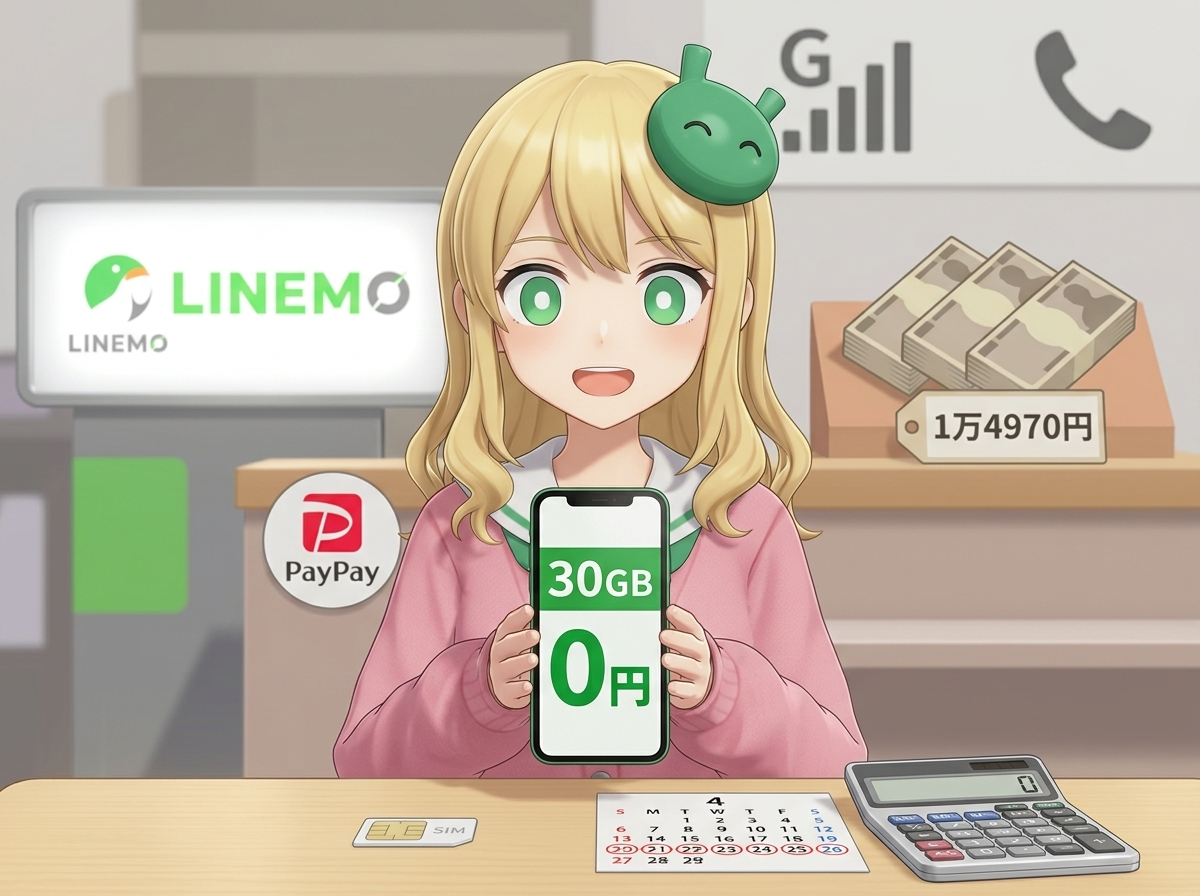 LINEMO週穫祭4月第3弾ベストプランVが1カ月0円4月26日まで