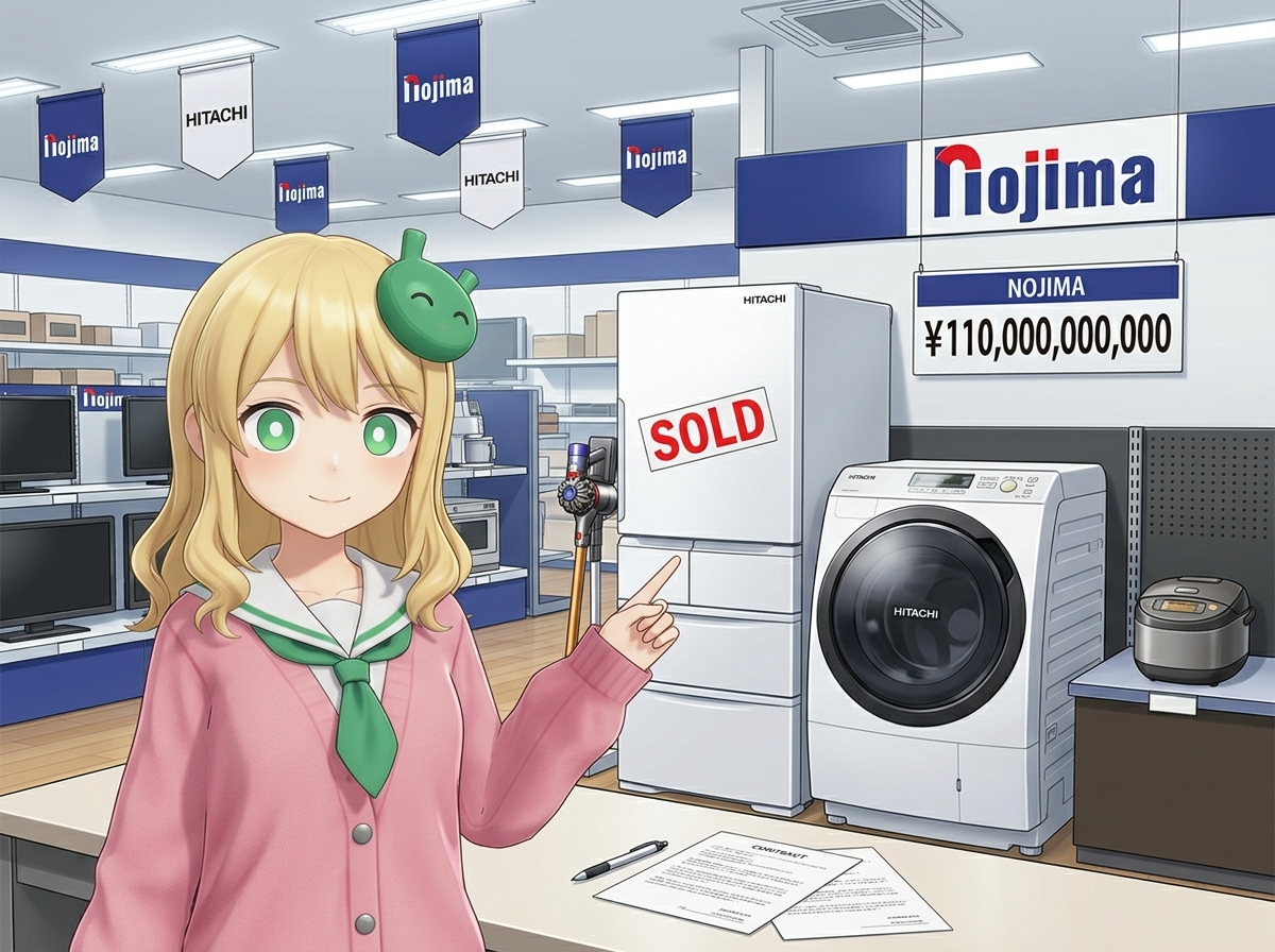 ノジマが日立GLS買収へ白物家電事業を1000億円超で子会社化