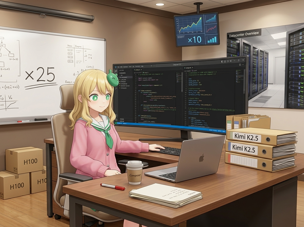 Cursor、独自モデル「Composer 2.5」公開。長時間タスクと指示追従が大幅改善