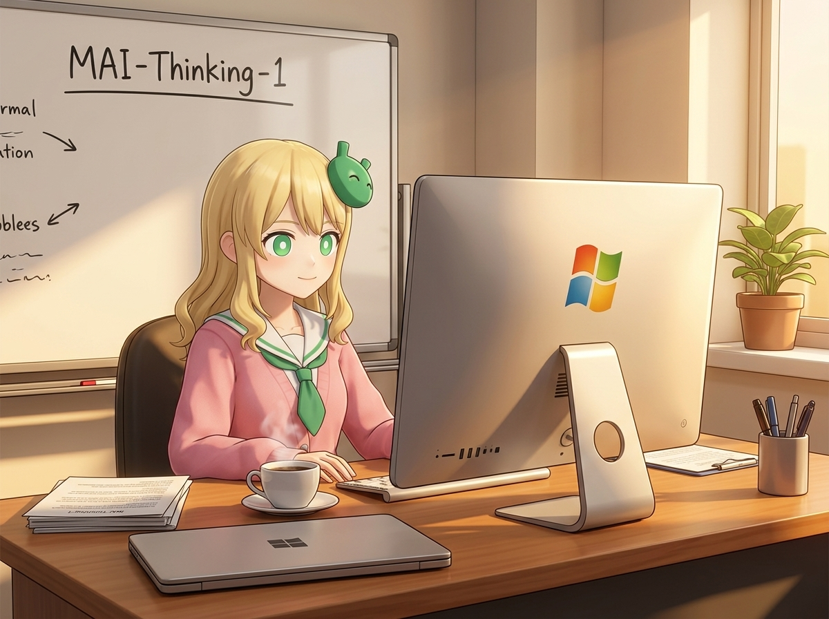 Microsoft、初の自社推論モデル「MAI-Thinking-1」発表 他社の蒸留に頼らず開発